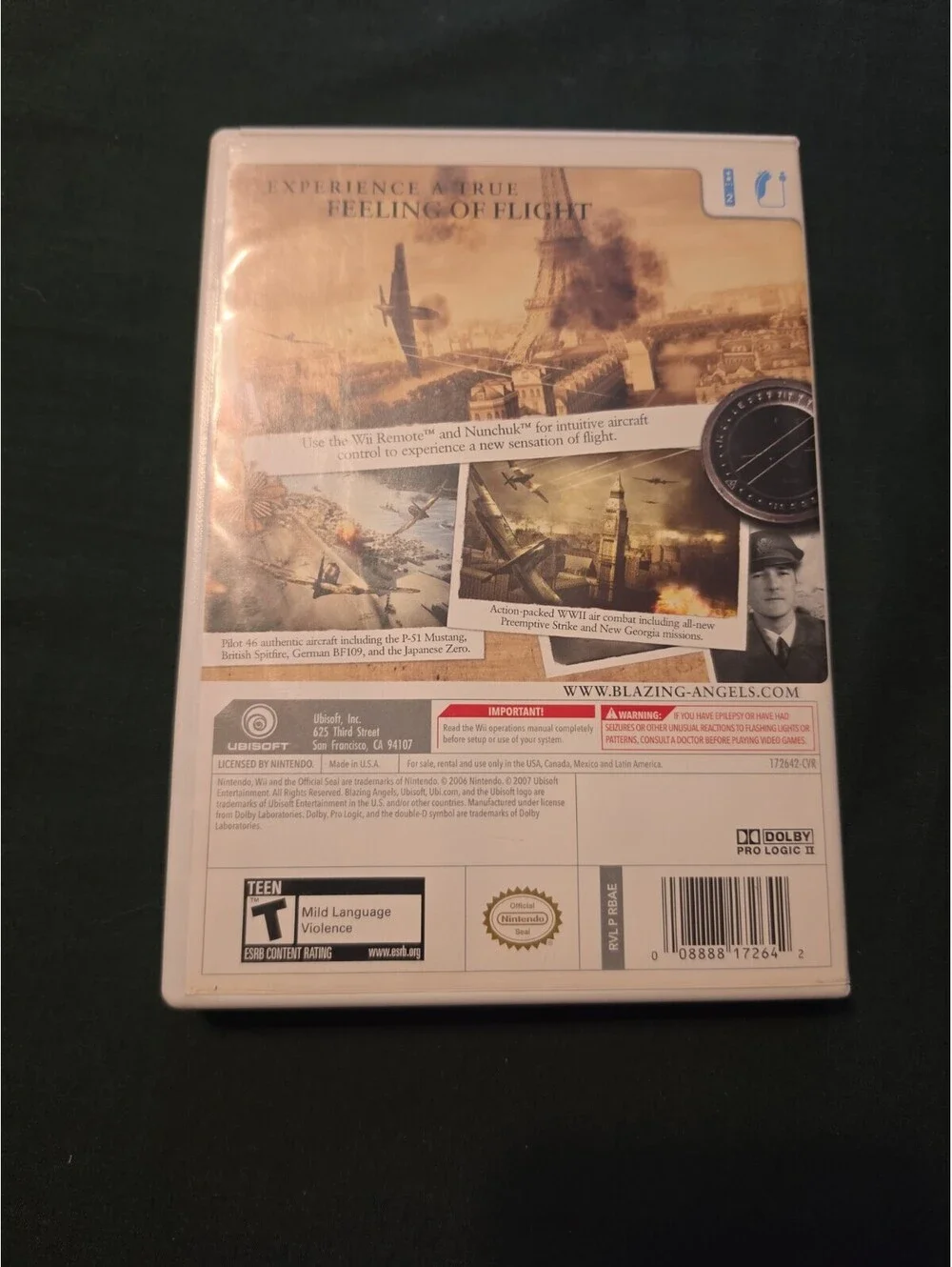 Blazing Angels - Nintendo Wii Tested Working